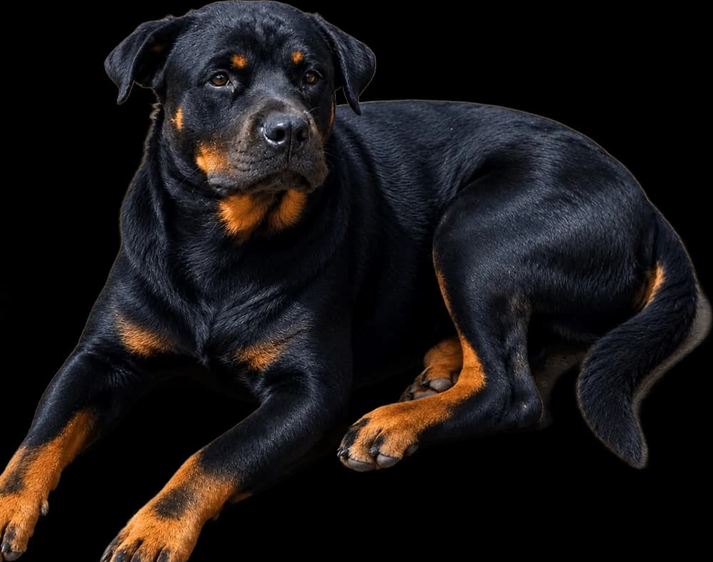 Rottweiler adulte, chien de garde